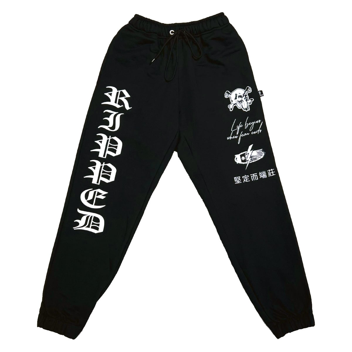 pants ripped gotico negro frontal