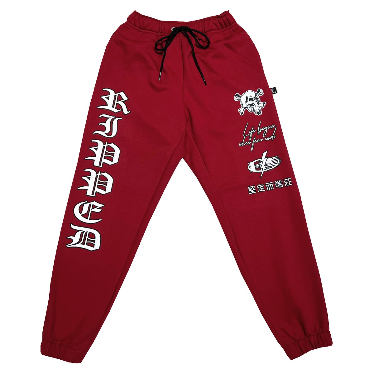 pants ripped gotico rojo