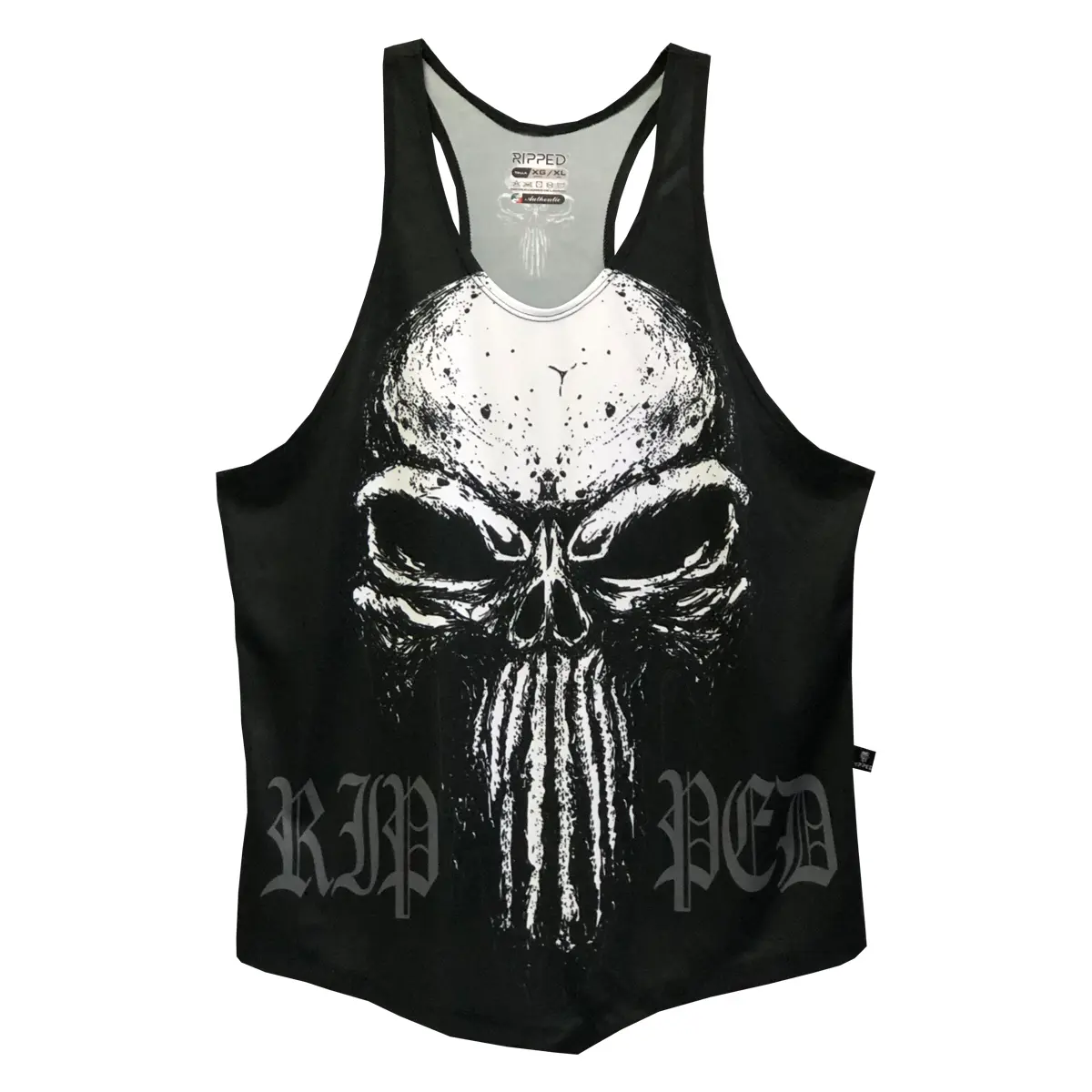 calavera grunge negra frente